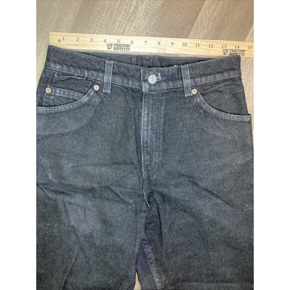 Vintage Levis 951 Jeans Womens 28x31 Black Relaxed Tapered White Tab USA 90s - Picture 6 of 14